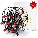 Elegant Metal Wine Rack - fits All Bottle Sizes, 7