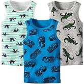 HUAER& Toddler Boys' 2-3 Pack Tank Tops
