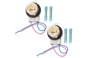 RED Wolf Headlight Wiring Harness Socket 3056 3156 3157 LED Connector Plug for Select GM GMC Chevy Silverado Sierra 1997-2007