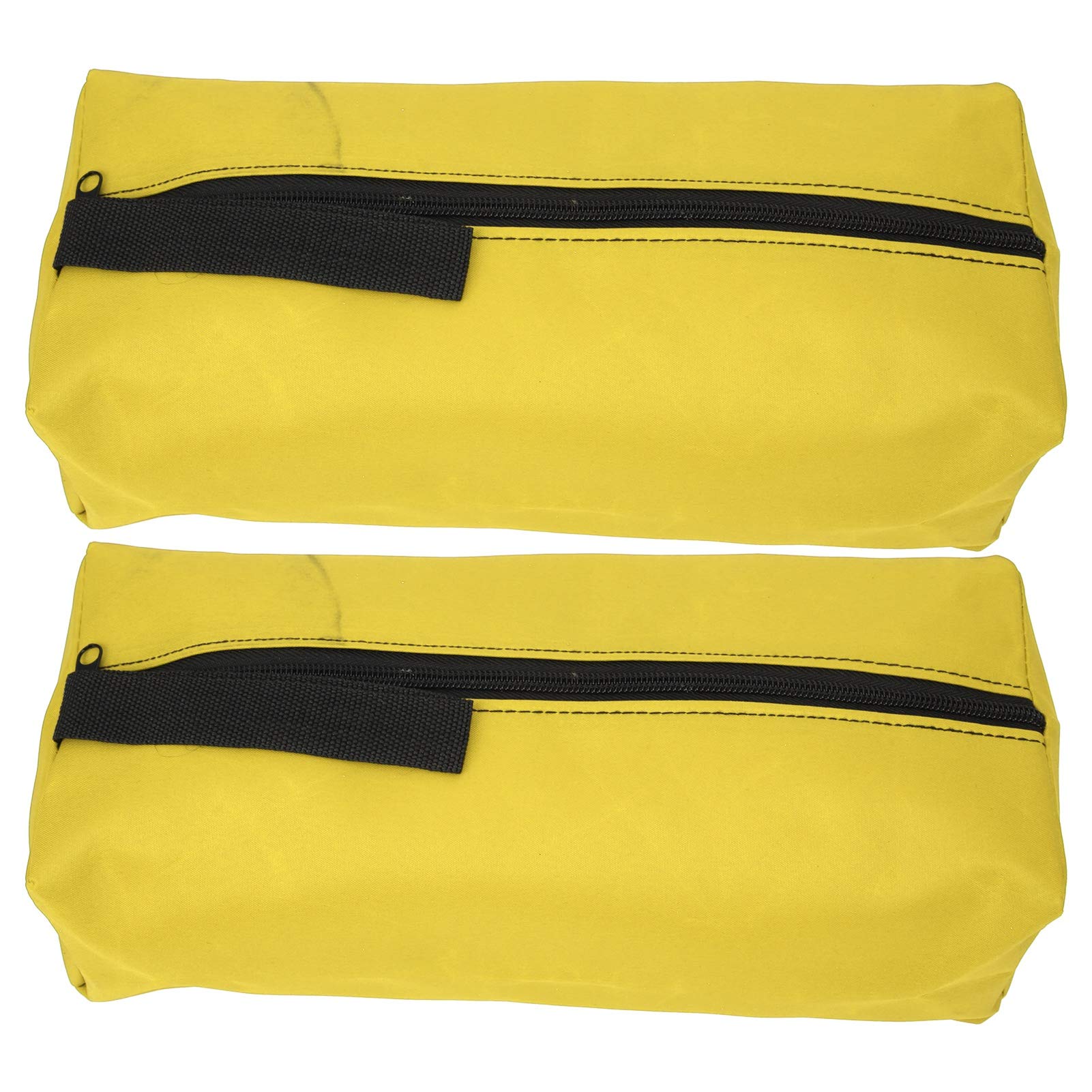 Tool Bag,2PCS Portable Tool Canvas Storage Bag Small Tool Pouch Bags Multifunctional Clip-on Zipper Tool Bag Multifunctional Storage Bag Zipper Bag Yellow 11.8 x 3.9 x 3.9in