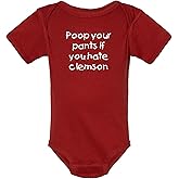 Poop Your Pants if You Hate Clemson Funny Gamecock Baby Bodysuit