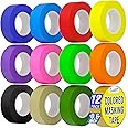 12 Pack Colored Masking Tape, 396 Ft x 0.6 inch Mini Colored Painters Tape for Arts & Crafts Labeling or Coding, Kids Art Supplies Color Tape Rolls, washi-scale Colorful Masking Tape, DIY Artist Tapes