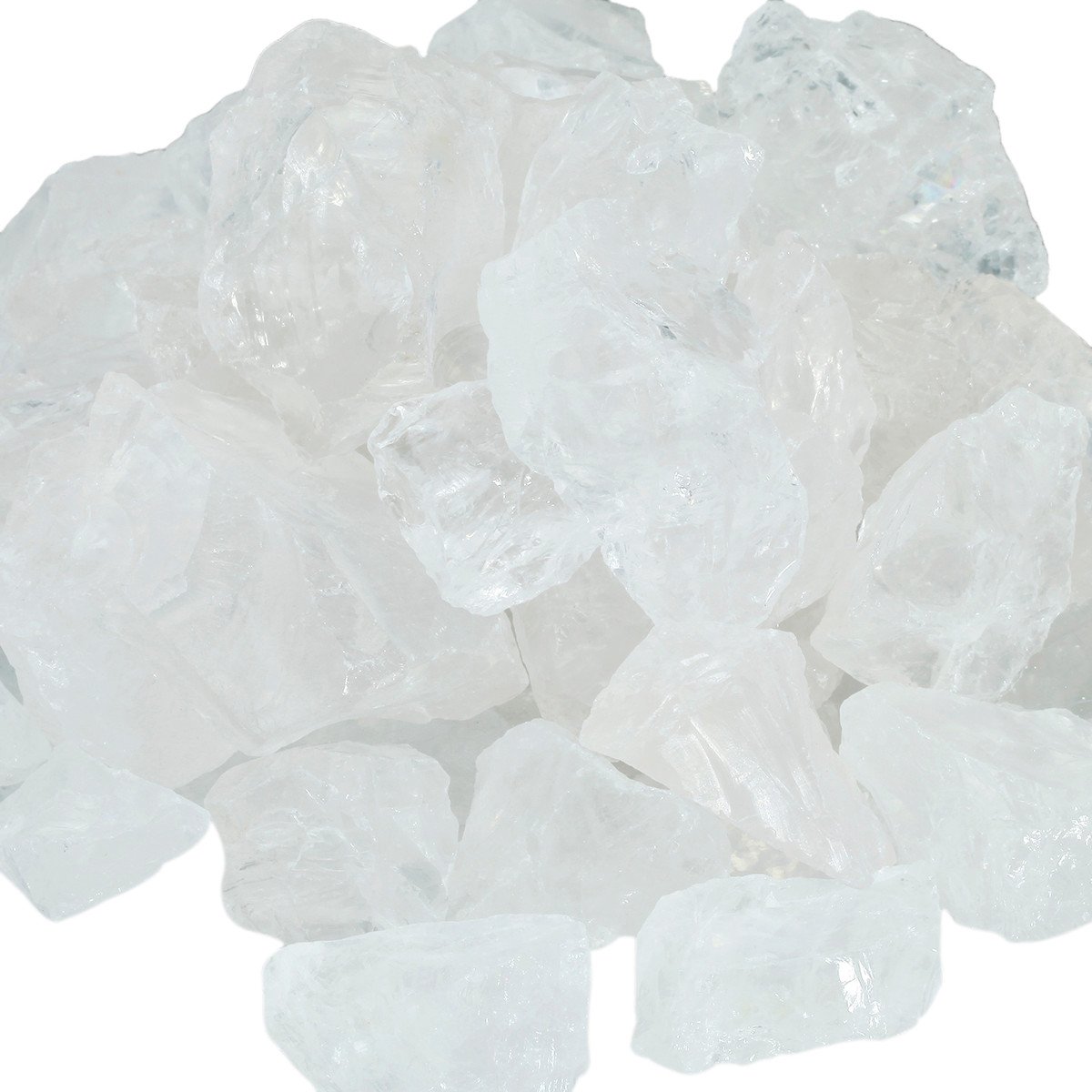mookaitedecor Rock Crystal Raw Piece Stones, Mineral Gemstones for Family/Office/Garden/Aquarium Decoration Decoration, Crystal Reiki & Healing (460 g)