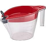 Trudeau 4 Cup Gravy Fat Separator, 4cup, Red and clear