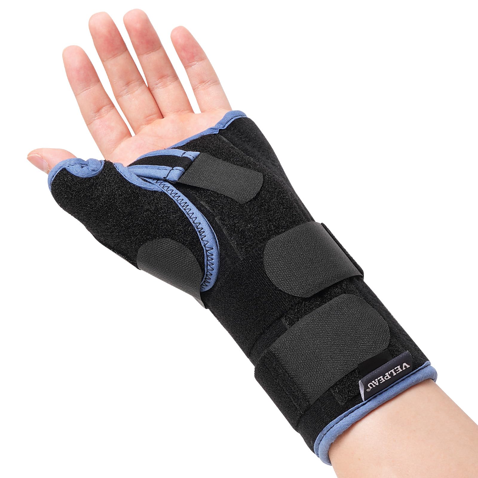 Photo 1 of Velpeau Carpal Tunnel Wrist Brace with Thumb Stabilizer Night Support, Completely Stabilizes Wrist Thumb Joint, Pain Relief for Tendonitis, De Quervain's Tenosynovitis, Arthritis (Reg, Left Hand, M)