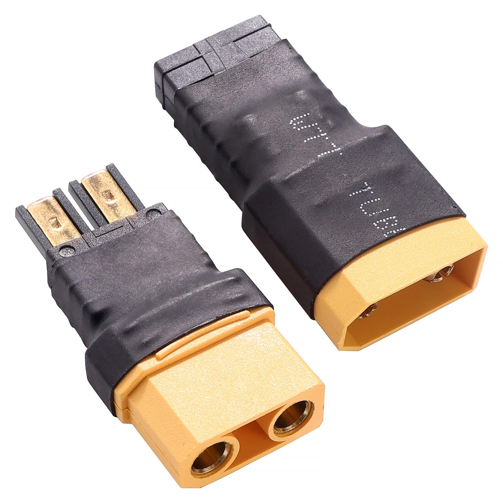 Lyeteung 2 PCS Compatible with Traxxas to XT90 Adapter, XT90 Male/Female to Compatible with TRX Male/Female Plug Connector, for RC LiPo Battery