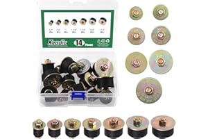 Keadic 14Pcs 7 Sizes Automotive Rubber Expansion Plug Assortment Set, 4" 7/8" 1" 1-1/8" 1-1/4" 1-3/8" 1-1/2" Expandable Freez