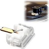 Diamond Needle Stylus Replacement for SHURE M44-7 N44-7 M44-3 M55E, DUAL DN305 DN306 M44G, GARRARD N44-7 Cartridge Turntable Phonograph Vinyl Record Player Accessories (WHITE)