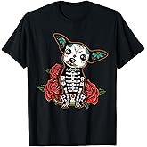 Calavera Chihuahua Playful Colorful Cute Dia De Los Muertos T-Shirt for Men Women Kids