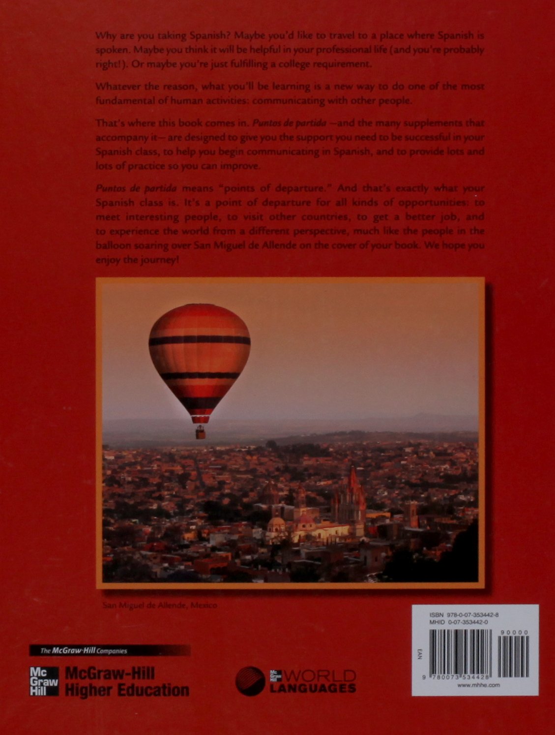 Puntos De Partida An Invitation To Spanish Student Edition Knorre Marty Dorwick Thalia Perez Girones Ana Maria Glass William R Villarreal Hildebrando 9780073534428 Spanish Canada