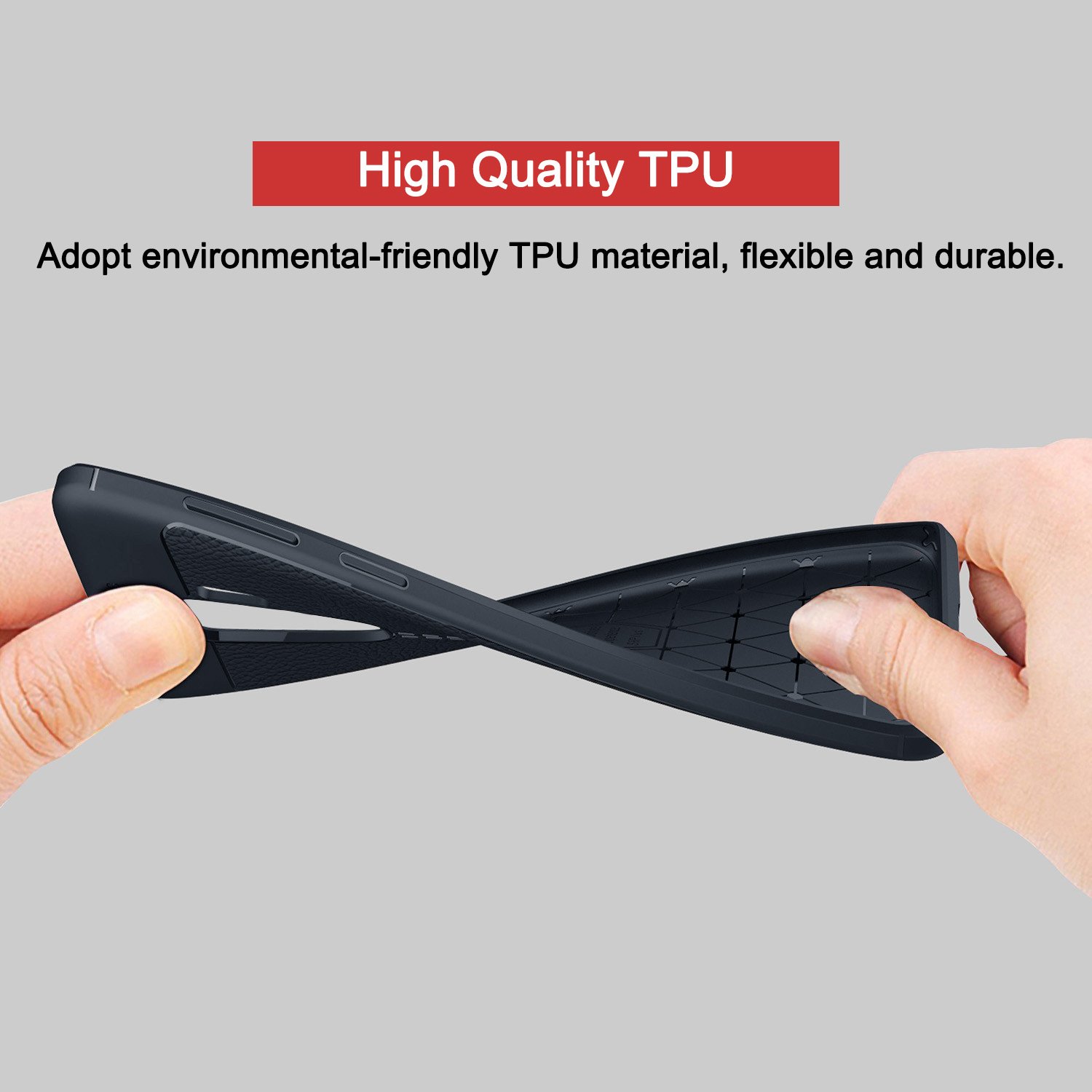 Samsung Galaxy S9 Soft Case, PRODELI Ultra Slim Flexible Leather TPU Protective Case Cover Shockproof,Anti-Scratch,Easy Grip,Full Protective Case for Galaxy S9 (Navy)