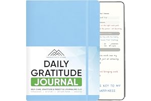 Journal For Men & Women - Gratitude Journal, Mental Health & Self Care Journal For Women & Men - A5 - Blue - Productivity Store