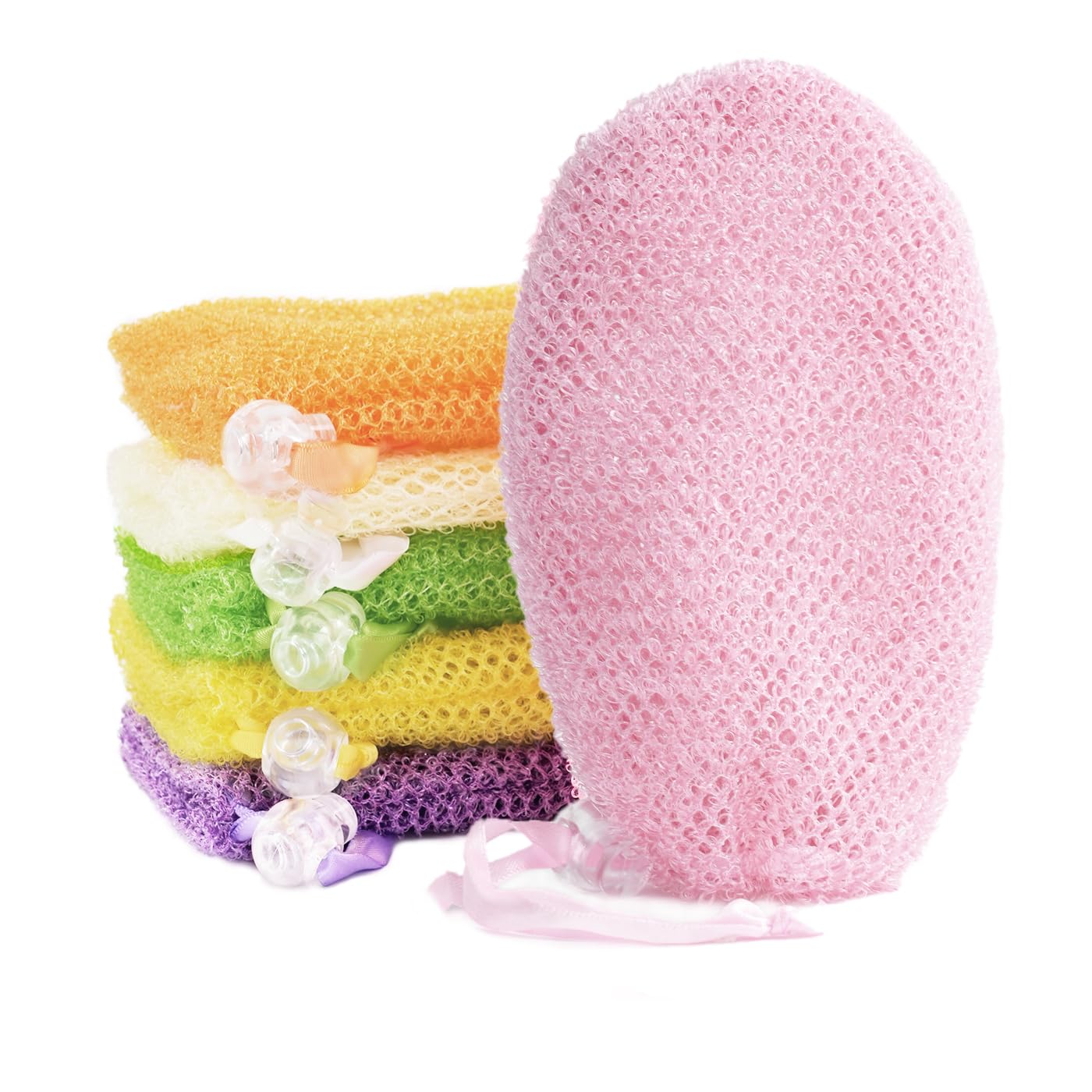Photo 1 of **Only 4** 6 Pack Mesh Soap Bags for Soap Bars, Hangable Bar Soap Pouch, Soap Pouch for Shower with Drawstring Closure, Colorful Soap Saver Bag for Body Wash, 3.9 * 6 in