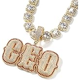 Custom Chain for Men Letter Necklace Iced Out Pendant Custom Name Necklace Personalized Name Plate Necklaces Hip Hop Name Chain for Rapper