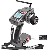 Radiolink RC6GS V3 7 Channels RC Transmitter and Waterproof Gyro Receiver R7FG, 30 Models Storage 2.4Ghz Voltage Telemetry Su