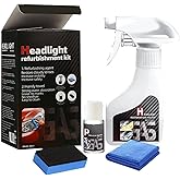 Car Headlight Restoration Kit, Headlamp Cleaner and Restorer Kit 180 ML | Restore Headlamp Clear from Foggy Yellowing &amp; Oxidation Waterproof Gloss, Like-New Condition, Headlight Treatments