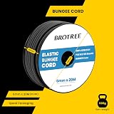 BROTREE 6mm x 20m Bungee Cord Elastic Shock Cord Heavy Duty Black view 2