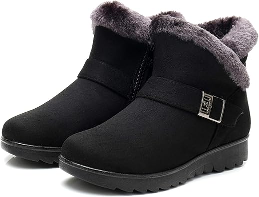 fur lined ankle boots ladies