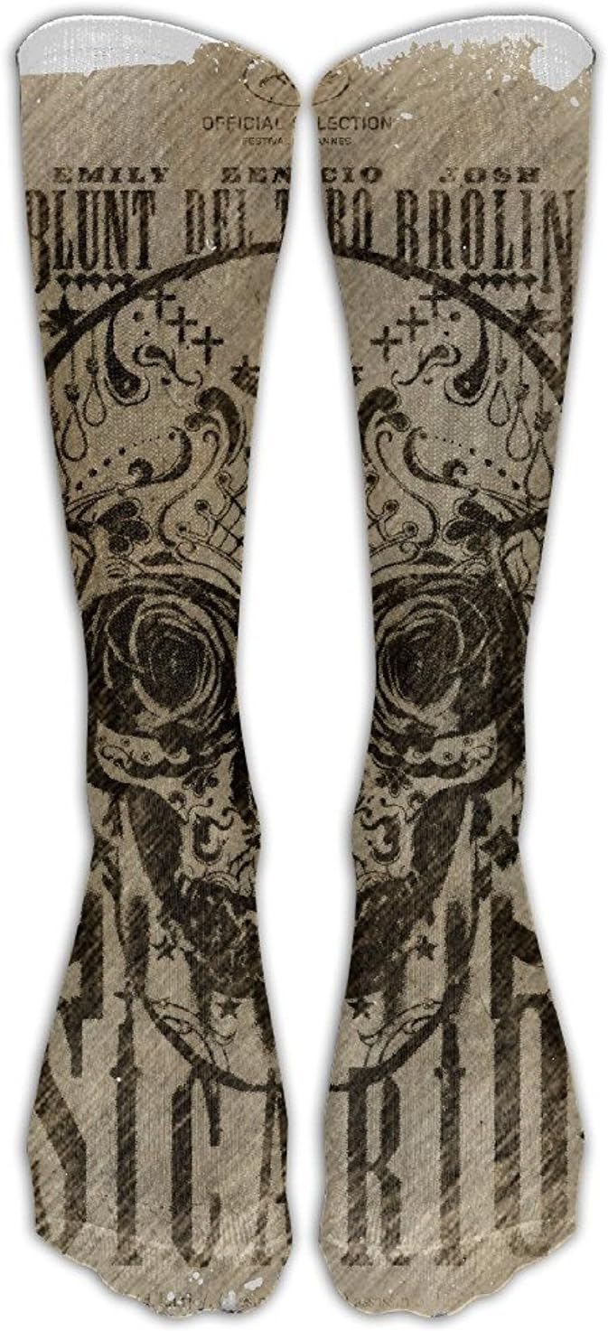 SADDFAWW Maze Runner Scorch Trials Sicario Logo Women Tube Knee Thigh High Stockings Cosplay Socks