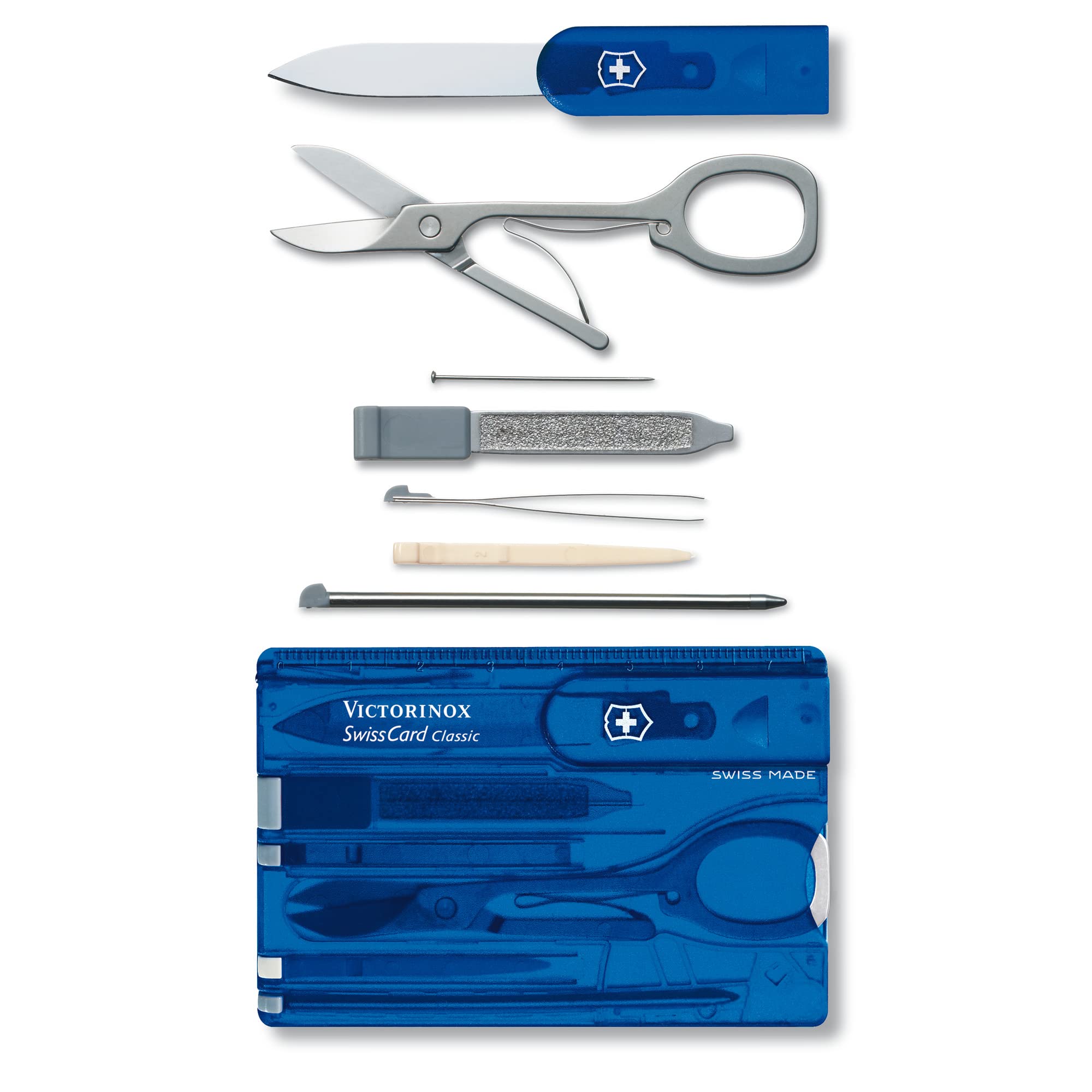 Victorinox Multitool Card, Swiss Card Classic, Taschenmesser in Kreditkartenformat, Multitool-Werkzeug, 10 Funktionen, Spitzklinge, Schere 3