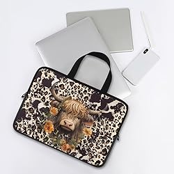 Uasibuni Leopard Calf Pattern Laptop Case for