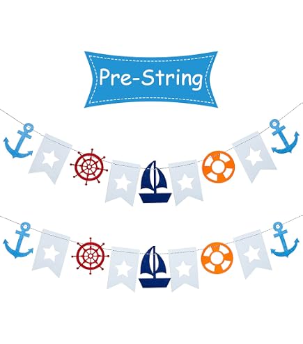 Beistle Nautische Flaggen, 5er Pack – 40 Cm Lange Hänge-Deko Für Maritime Partys & Raumdekoration