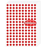 3600 Pack,0.25" Round Colored Dot Stickers Circle