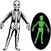 Spooktacular Creations Boy Halloween Skeleton Costume, Halloween Skeleton Costume for Kids, Bone Outfit, Bone Jumpsuit