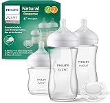 Philips Avent Glass Baby Bottle Gift Set 4oz 8oz Ultra-Soft Pacifier SCD878/11