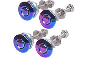 Nihfien 4Pcs 1.25in Universal Aluminum Vehicle Hood Pins,Quick Release Lock Latch Bumper for Car, Bumper Quick Release Latch License Plate Clip Hood Pins Lock for Bumper Hood or DIY - Color