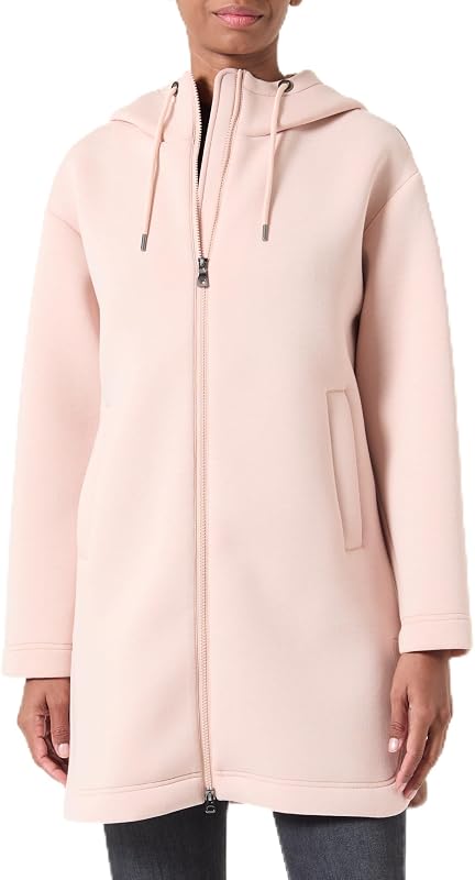 W Sweater Long + Capuche, Cameo Rose, S Femme