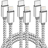 iPhone Charger [Apple MFi Certified] USB C to Lightning Cable 3Pack 6 FT iPhone Fast Charger Type C to Lightning Cable Nylon 