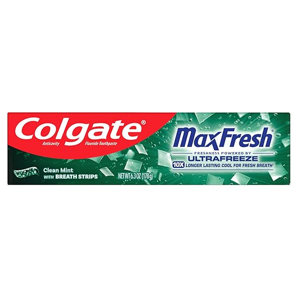 COLGATE MAXFRESH CLEAN MINT TOOTHPASTE, 6.3 OZ