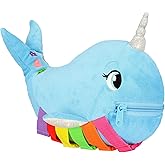 Buckle Toys - Bubbly Narwhal - Develop Fine Motor Skills - Sensory Learning Activity Toys - Toddler Plane Travel Essential