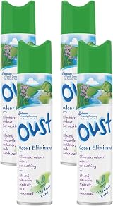 Oust Odour Eliminator Aerosol 300ml Outdoor Scent Pack of 4 view 1