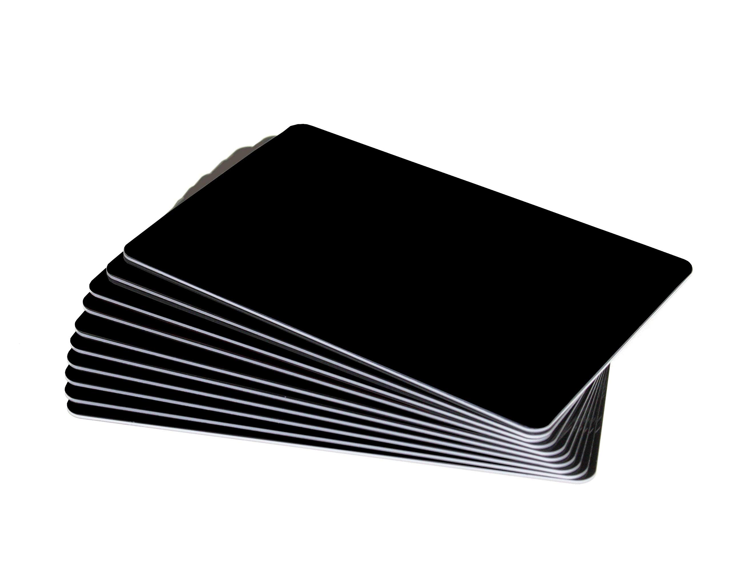 100 x PerfectID Premium ISO Quality PVC Plastic Plain Blank CR80 ID Card of Size 86x54mm (Credit Card Size) & 760 Microns Thickness. (Matt Black)