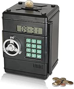 Hucha electrónica Billetes y Monedas - Mini Caja Fuerte ...