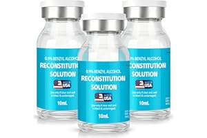 BUGGYBEDS 3 Pack 10 Ml Reconstitution in Clear Premium Glass Vials, Research Use Only, Made in USA