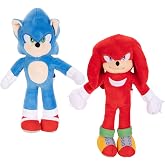Sonic The Hedgehog 3 Movie Plush - Sonic The Hedgehog &amp; Knuckles 9-Inch Stuffed Toy Figures - Officially Licensed 3 Movie, Amazon 2-Pack Kids Plush Toy Figure Set