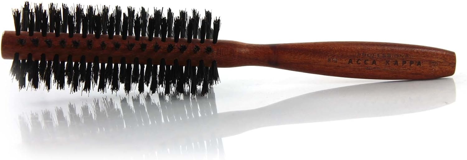 ACCA KAPPA Brush 12AX813 Round Wood Medium-Small Hair Products, Brown