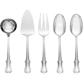 Oneida James Street 5-Piece Silverware Serving Set, Flatware | mirror finish, dishwasher safe | heavy duty, cutlery set for kitchen and dining, serving utensil set