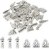 Honbay 60PCS Alloy Firefighter charms Pendant Flame Charms Camping Fire Pendant Fire Extinguisher Charms for Earring Necklace Bracelet Keychain Crafts Making (2 Style)