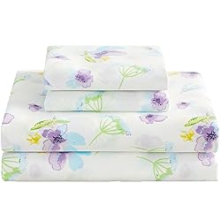 softan Floral Queen Sheet Set Blue Dandelion Flower