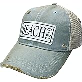 Vintage Life Funny Hats for Women and Girls, Distressed Trucker Baseball Cap with Sayings