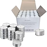 Tea Light Candles in Metal Cups - 4.5 Hours Clean, Long Burning White Unscented - 250 Votive Candles Bulk for Romantic Dinner, Wedding, Spa & Hotels by PARNOO