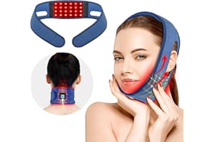 Astarexin Red Light Therapy for Neck, Led Red & Infrared Light Therapy Belt for Face Chin, Wearable Redlight Therapy Chin Strap with 660nm & 850nm Two Wavelength (24 LEDs)