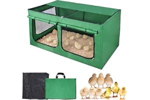 Brooder Box for Chicks, Chicken Run Large Chick Starter Kit Portable Brooding Pen with Breathable Mesh&Waterproof Pad Outdoor Indoor - 1
