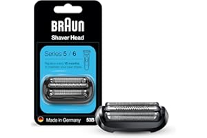 Braun Series 5 53B Electric Shaver Head, Black – Designed for Series 5 and Series 6 shavers (New Generation)
