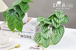 Der Rose 2Pcs Small Fake Plants Artificial Mini