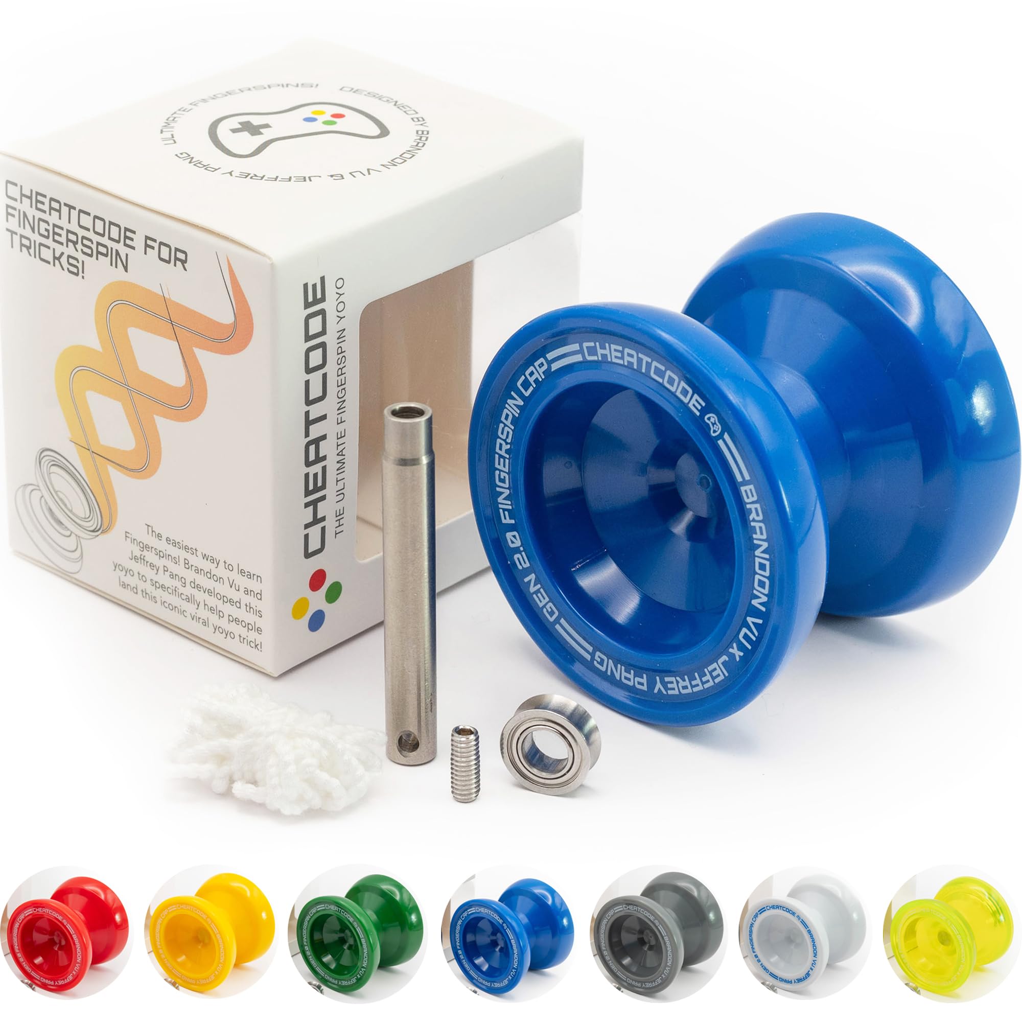 Photo 1 of Cheatcode Yoyo by Brandon Vu | Master Fingerspin Tricks | A Responsive & Unresponsive Yo-yo for Kids, Teens & Adults | Great Yo Yo For Beginners | Extra Professional Ball Bearing Kit Included | Offset